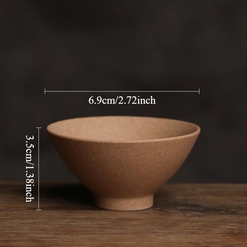 

Ceramic Hat Cup Household Chinese Unglazed Bell Tea Cup Large Coarse Pottery Tea Cup Tea Set Accessories Drinking Utensils 200ml