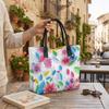 Colorful Floral Print Tote Bag Fashion Large Capacity Casual Shoulder Bag for Women Daily Use