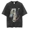 Hot Sale Classic Anime Soul Eater Graphic Print Tshirt Men Women Vintage Washed Cotton Comfortable Oversize Top Summer New Tees