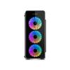 Nox Hummer TGM -NXHUMMERTGM- Boîtier ATX ARGB - Micro ATX-ITX, 4 ventilateurs ARGB 120mm préinstallés, verre trempé, espace pour