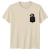 Curly Dog In Pocket Dogs Animals Unisexs T Shirt Unisexs Tee Graphic Unisex Top