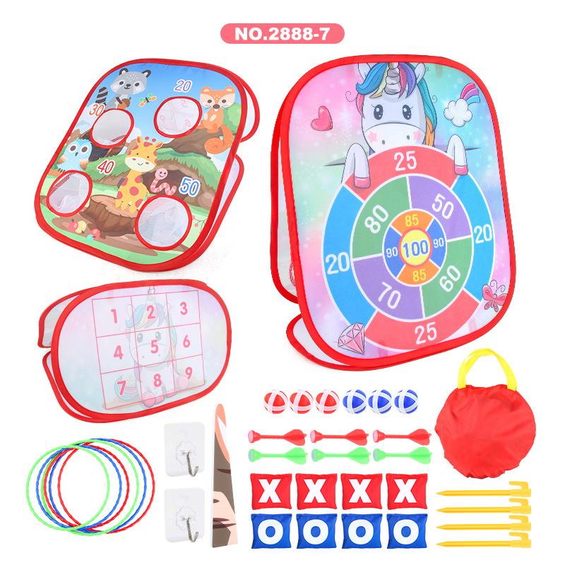 

Детская складная и метательная палатка с мешком с песком, пять в одном, место для хранения игр, интерактивные игрушки для родителей и детей для использования в помещении и на улице