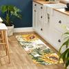 Vintage Sunflower Kitchen Sponge Mat Anti-Slip Hallway Balcon Carpet Laundry Floor Mat, Entrance Doormat For Hallway Laundry