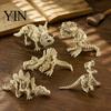 Unikalne Prezenty do Wystroju Domu 5 Szt. Ozdoba Szkieletu Dinozaura Drukowana 3D, Figurki Prehistoryczne z Ruchomymi Stawami, Kolekcjonerskie Stworzenia Realistyczne Artykulowane