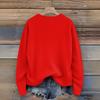 Women's Christmas Print Cardigan Long Sleeve Round Neck Knit Top
