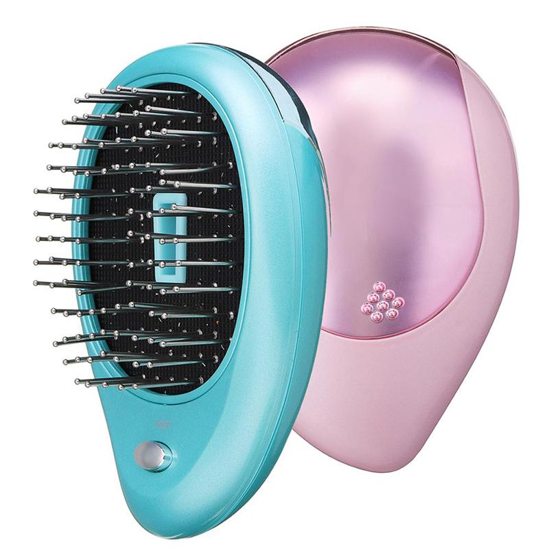 Portable Electric Hair Ionic Brush Negative Ion Hair Comb Anti-static Massager Straightening Hair Comb