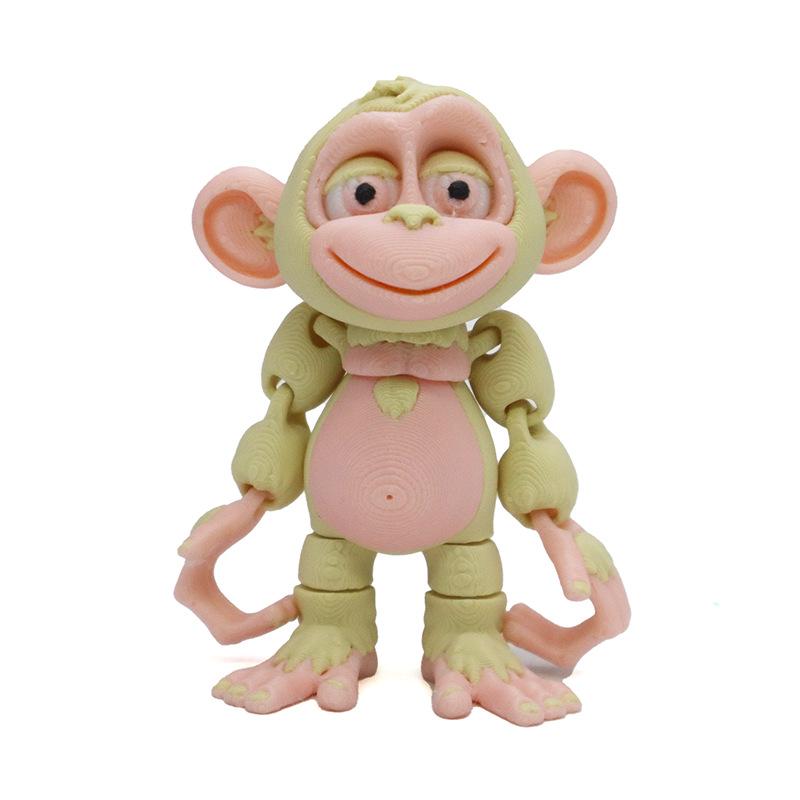 

3D Printing Monkey Crafts Figurine Multi-Joint Movable Playful Abstract For Household Table Decoration Accessories Children S Unique Gift