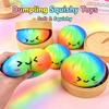 Regenbogenfarbenes Knödel Squishy Spielzeug Mit Bambus Langsames Aufsteigen Stressabbau Fidget Ball Weiche Quetschspielzeuge Für Erwachsene & Kinder