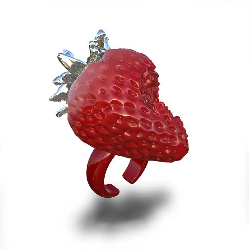 2025 New Necklace Strawberry Pendant Baroque Pearl Beaded Trendy y2k Cute Colorful Choker Neck Accessories for Women Men Jewelry