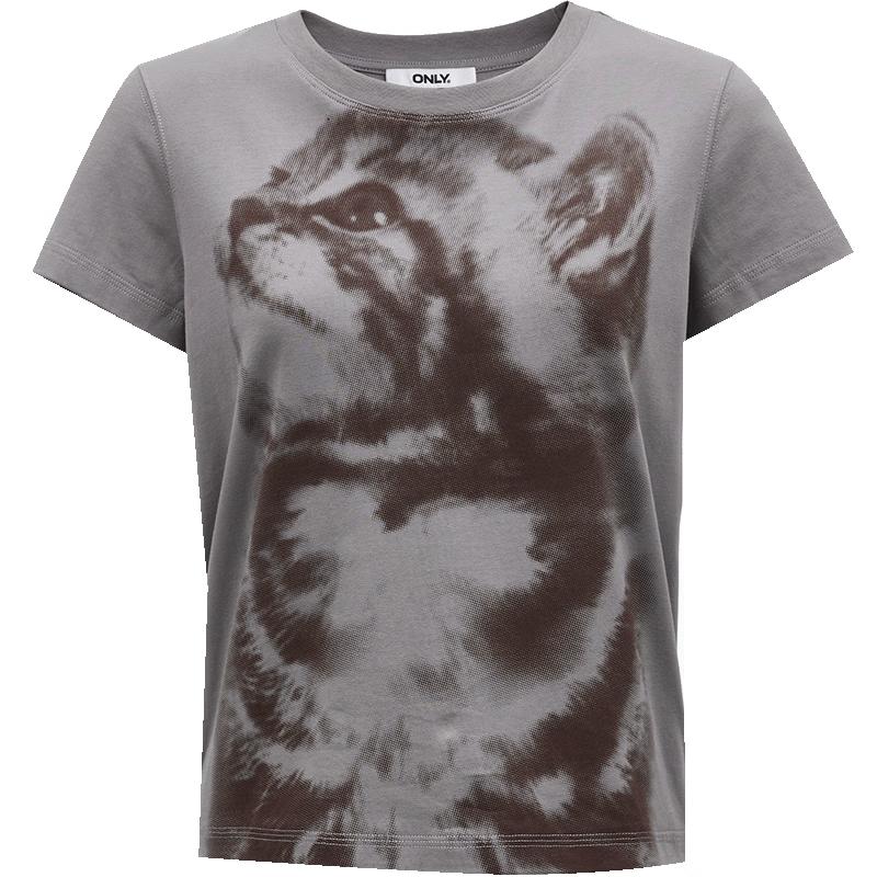 ONLY Women s Sweet Cat Print Short Sleeve T-Shirt XS