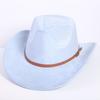 Popular European and American Classic Suede Western Cowboy Hat Men's and Women's Fashion LO Style Peach Heart Cowboy Hat