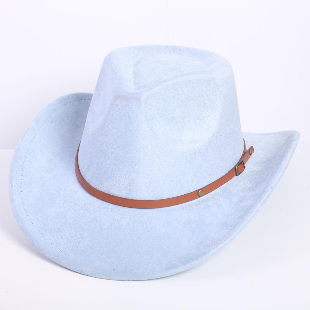 Popular European and American Classic Suede Western Cowboy Hat Men's and Women's Fashion LO Style Peach Heart Cowboy Hat
