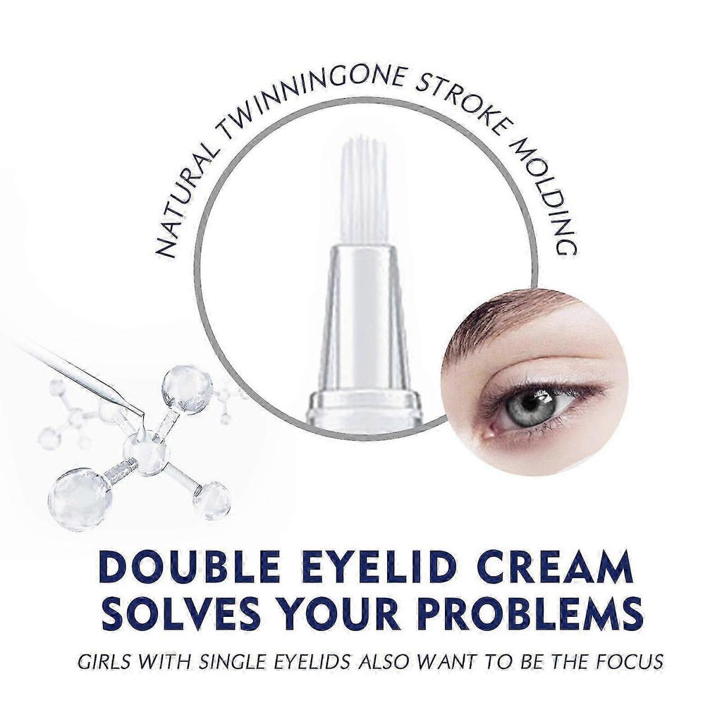 Creme Impermeável para Pálpebra Dupla - Duradouro, Secagem Rápida, Solução Invisível para Modelar a Pálpebra para um Look Natural e Impecável