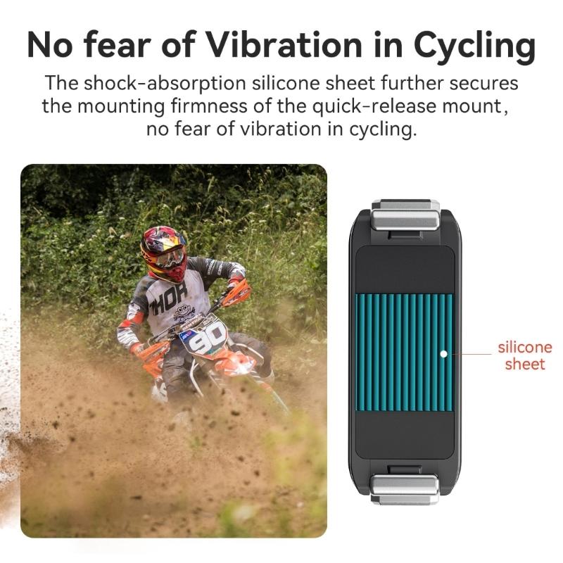 Stable Metal Quick Release Adapter with Magnetic Locking System Double Mounting Points for Action Camera Accessories Opposing Shock Design