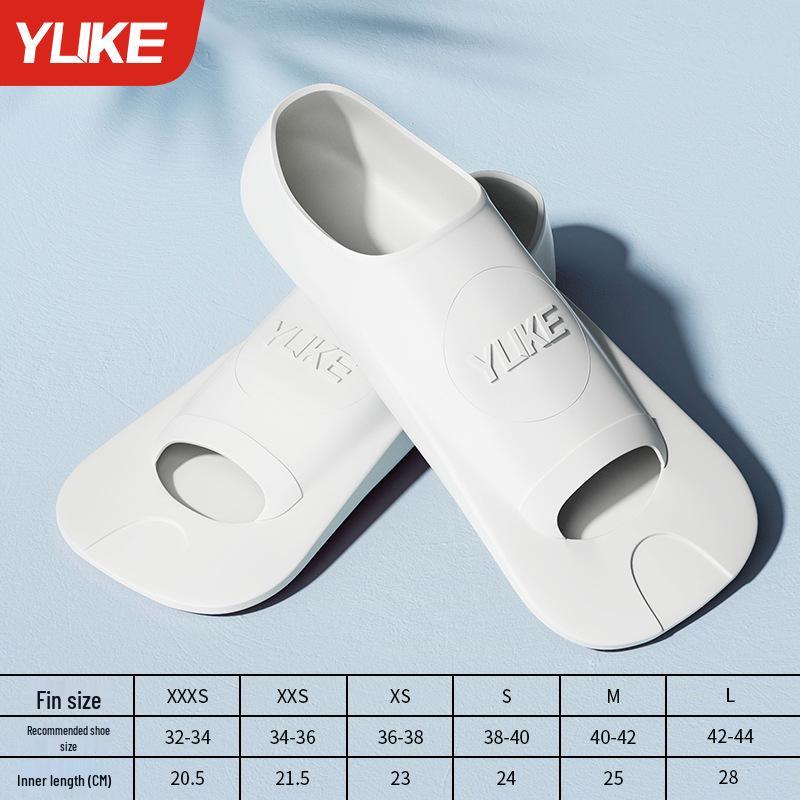 

Unisex Short Silicone Swim Fins for Freestyle & Breaststroke - Lightweight Adult & Kids Diving Training Gear Triple Extra Small