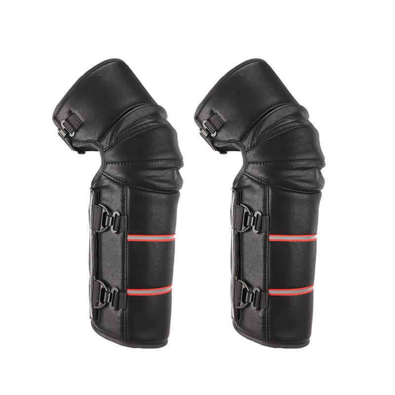 Winter Motorcycle Kneepad Warm Windproof Thickened Plush Leg Guards for Cold Weather Riding Protection