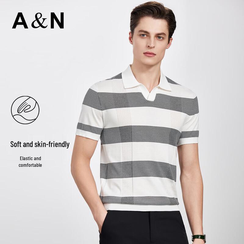 Men's Linen-Cotton Blend Knitted Polo Shirt