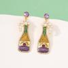 Popular Light Luxury Carnival Cute Wine Bottle Trendy Temperament Versatile New Earrings Stud Earrings