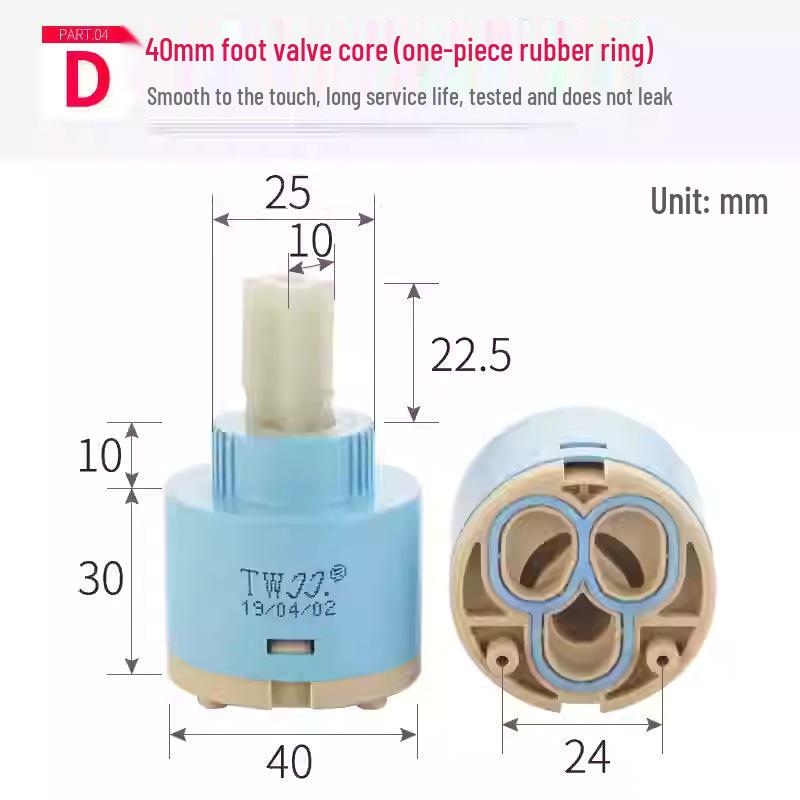 Jiujiu Ceramic Hot & Cold Mixer Faucet Cartridge Replacement (35/40)