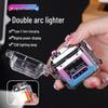 Rechargeable Waterproof Arc Lighter with Transparent Shell and Power Display