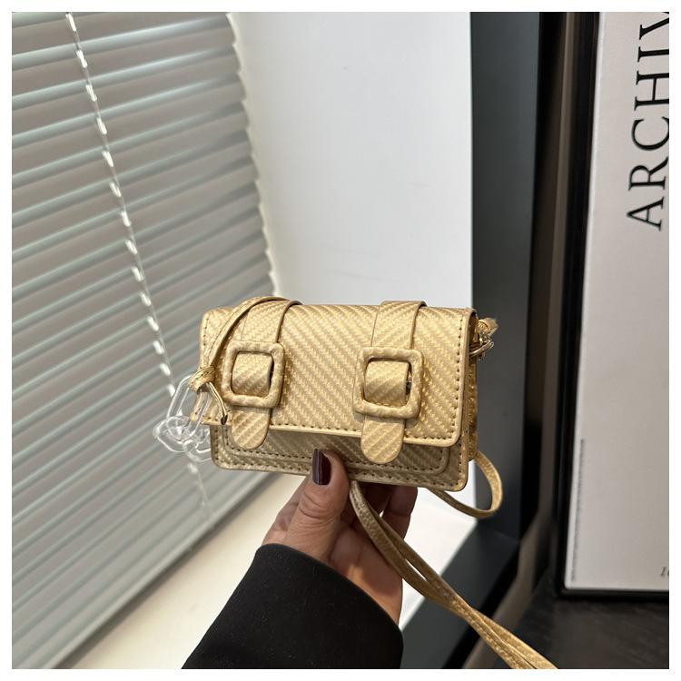 Sommer neue modische große Kapazität einfarbig lässig gestreift Gürtel dekorative Schulter Messenger kleine quadratische Tasche