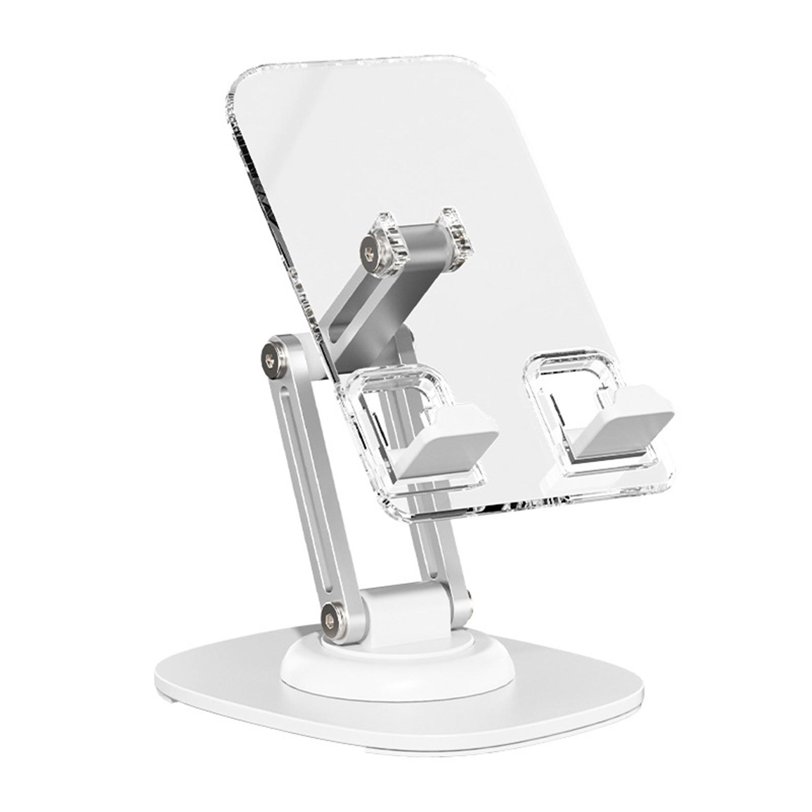 

Foldable Phone Holder Desktop Mobile Phone Stand Transparent Lifting Rotatable Tablet Phone Support Bracket For Outdoor Travel білий