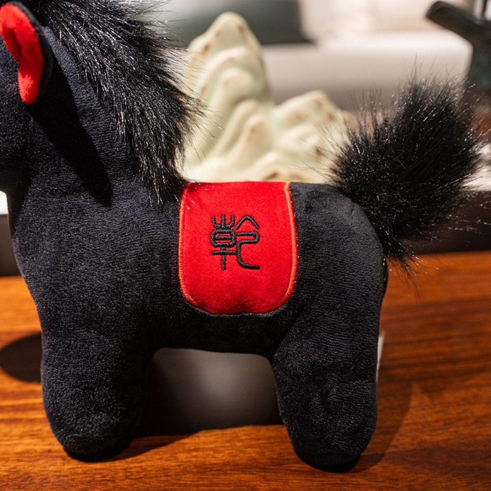 Cute Stuffed Animal Doll Mascot Dolls Zodiac Pony Figurine Cartoon Steed Doll  Year of Horse