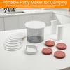 Round Meat Press for Barbecue Hamburger Patty Maker, Non-stick with Storage Container And Separator Sheets Burger Kitchen Gadget Beef Patties