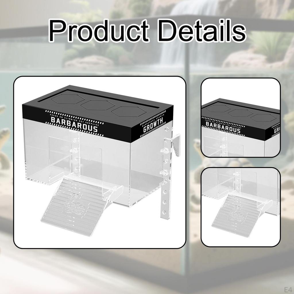 Aquatic Turtle Basking Area with Lid and Dock Setup