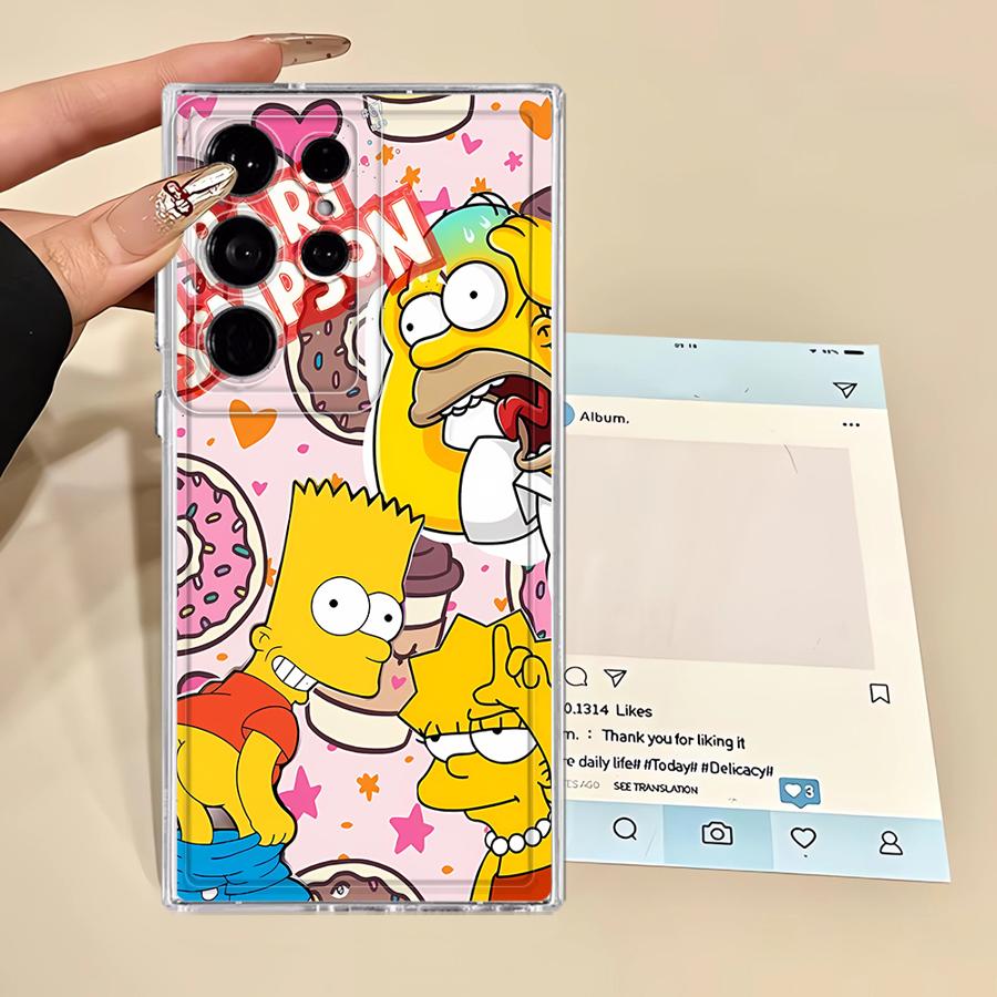 The S-simpsons Case for Samsung Galaxy S25 Edge S26 Note 20 Ultra 10 S22 FE S20 Plus S24 S23 Ultra S21 Phone Cover