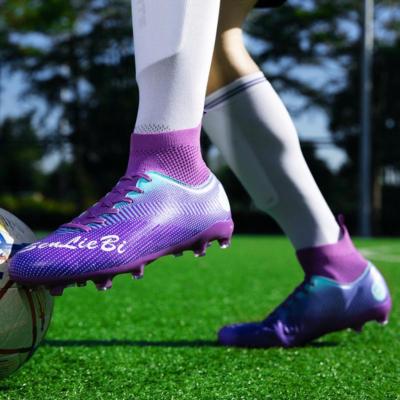 Super Star Fashion Purple Men's Football Boots Big Size 46 AG Original Professional Soccer Cleats Men Women Futsal Sneakers Men
