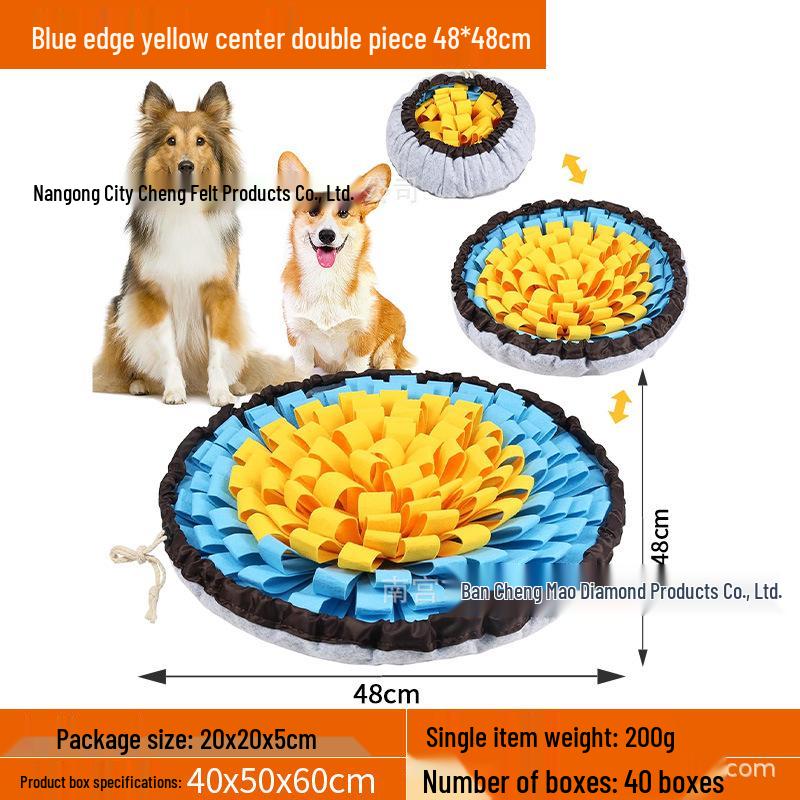 Anti-Choke Slow Feeder & Sniffing Mat for Pets – Stress Relief & Training Blanket