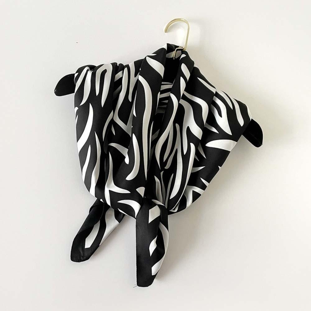 Patterned Shawl Stripes Square Headscarf Lightweight Printed Silk Scarf 90 CM Square Scarf  Beach