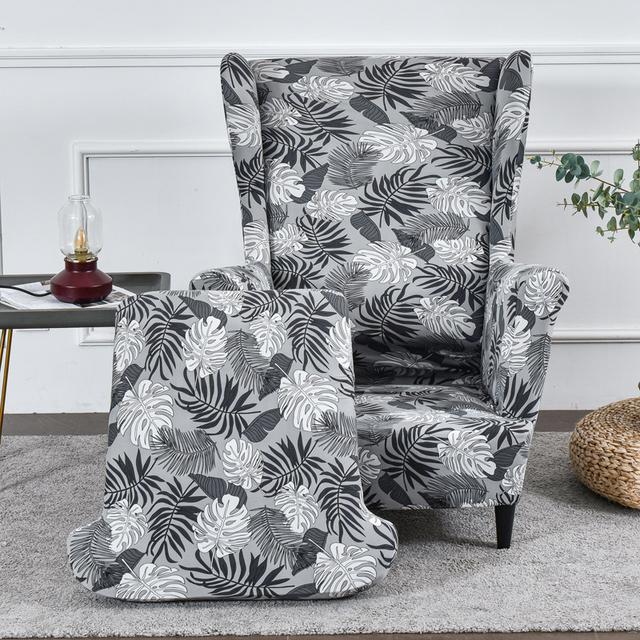 Stretch Wingback Stoel Sofa Hoes 1-Delige Sofa Hoes Meubelbeschermer Bank Zacht Met Elastische Onderkant 1 piece