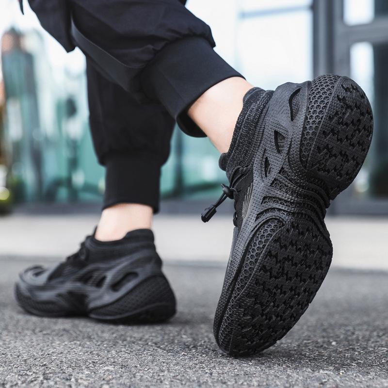 Summer and autumn men's shoes mesh breathable men's shoes personalized trend flying woven shoes men's live broadcast hot trendy shoes