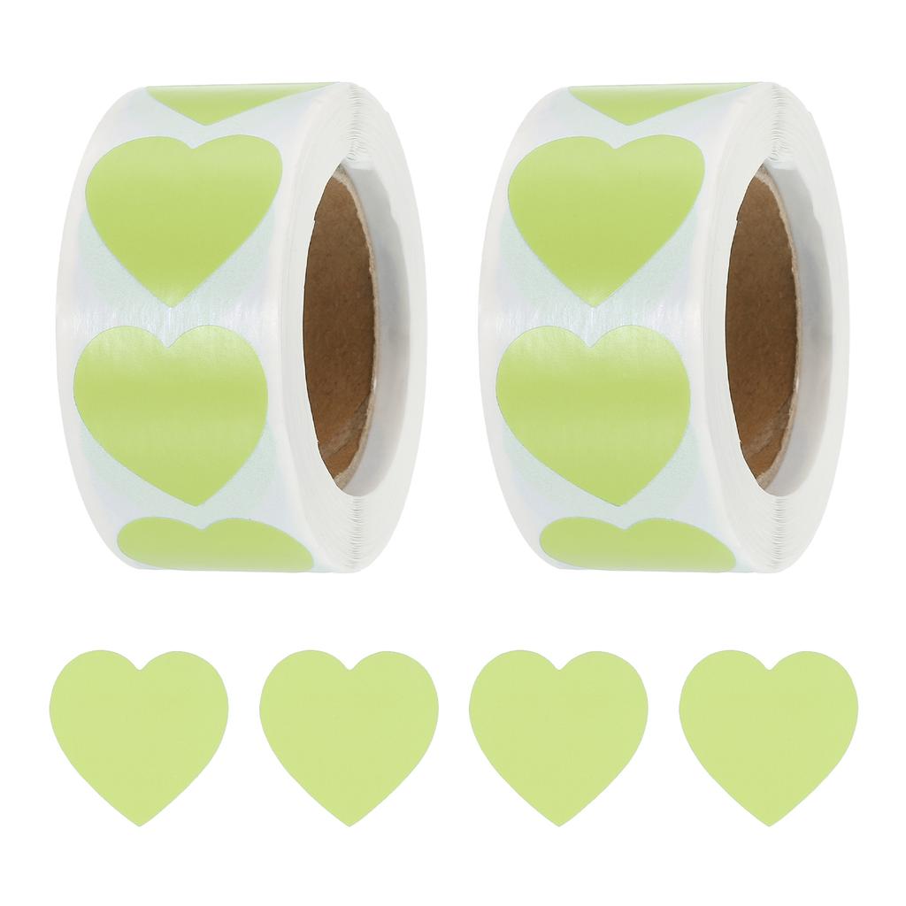 500/1000Pcs Heart Shaped Sticker 1Inch Self-Adhesive Love Label Heart Decorations Stickers for Envelope Valentine Day Wedding