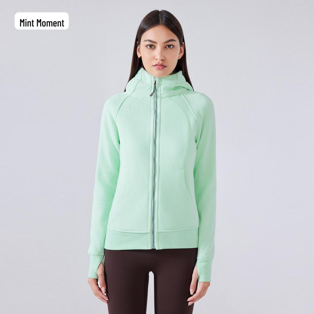 Women's Thickened Hooded Sports Jacket for Autumn/Winter - Casual Outerwear for Yoga & Fitness