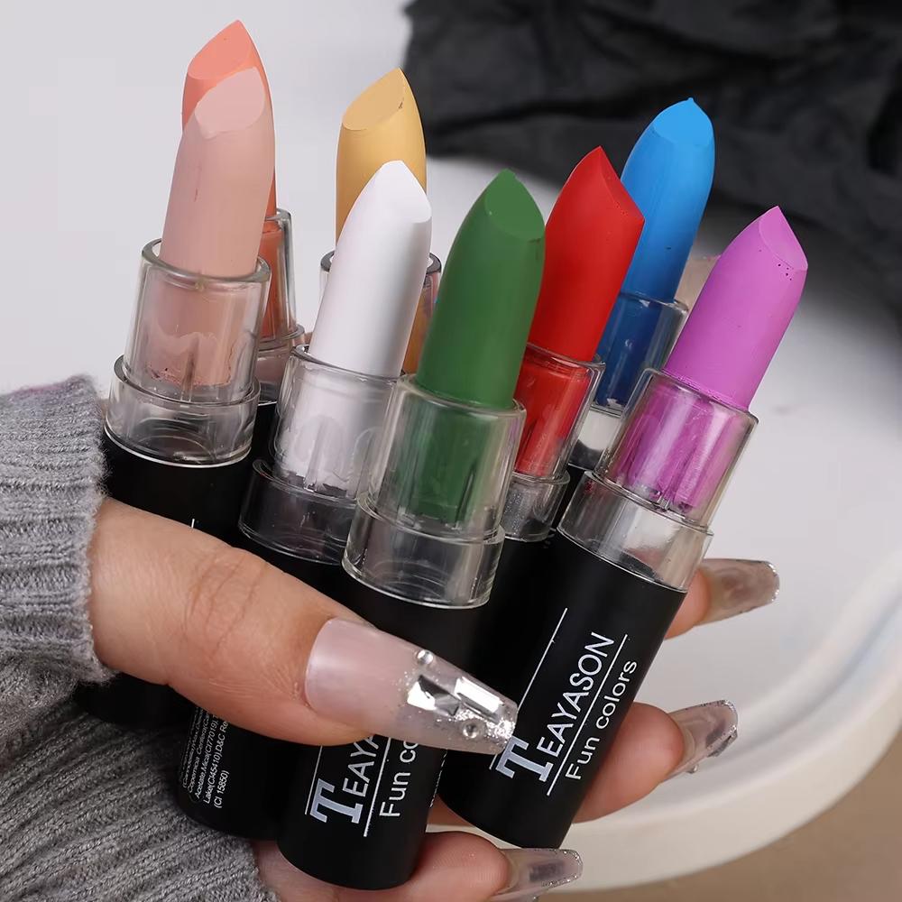 Sexy Matte Coloured Velvet Lipstick Long Lasting Non Fading Non-stick Cup Solid Lip Gloss  Party Lips Makeup Cosmetics