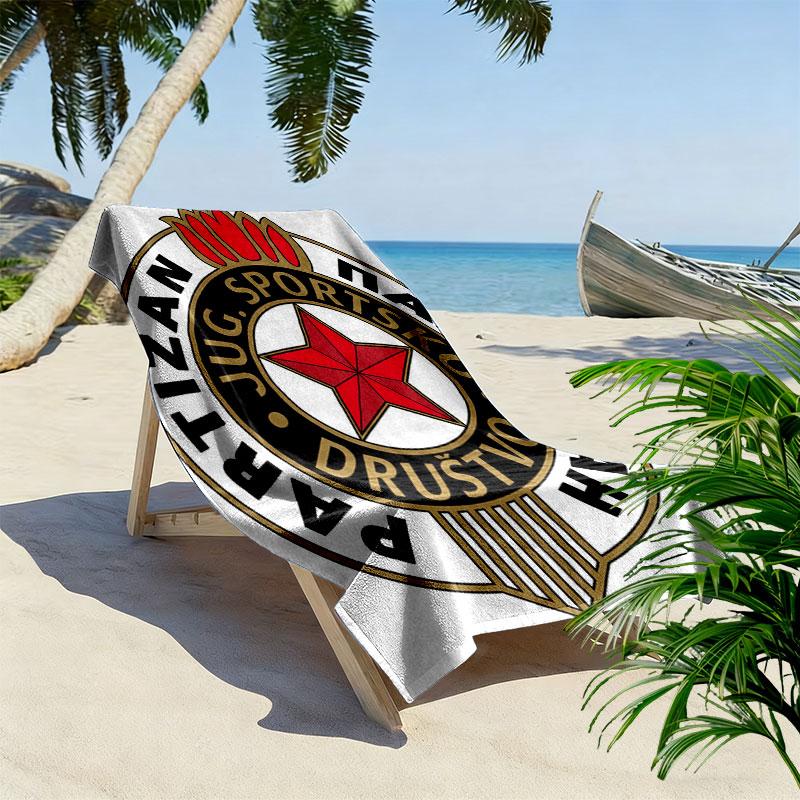 Partizan Poster Druck Strandtuch, Großes Weiches Schnelltrocknendes Handtuch für Strand Camping Schwimmen