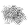 100 pcs Stainless Steel Oval Pin Powerful Fast Link Clip Fishing Tackle Interlock AccessoriesS