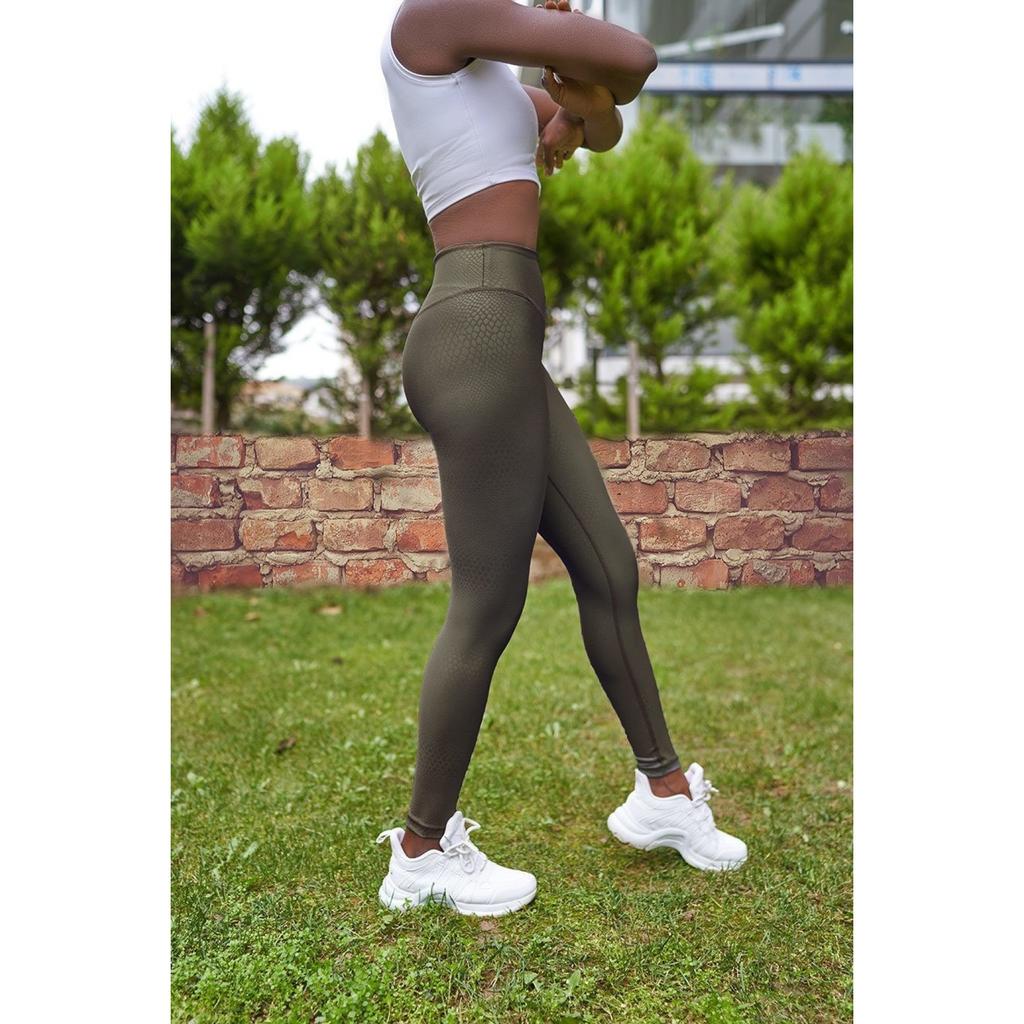 Snakeskin Look Plum Color EXTRA High Waist Sports Leggings