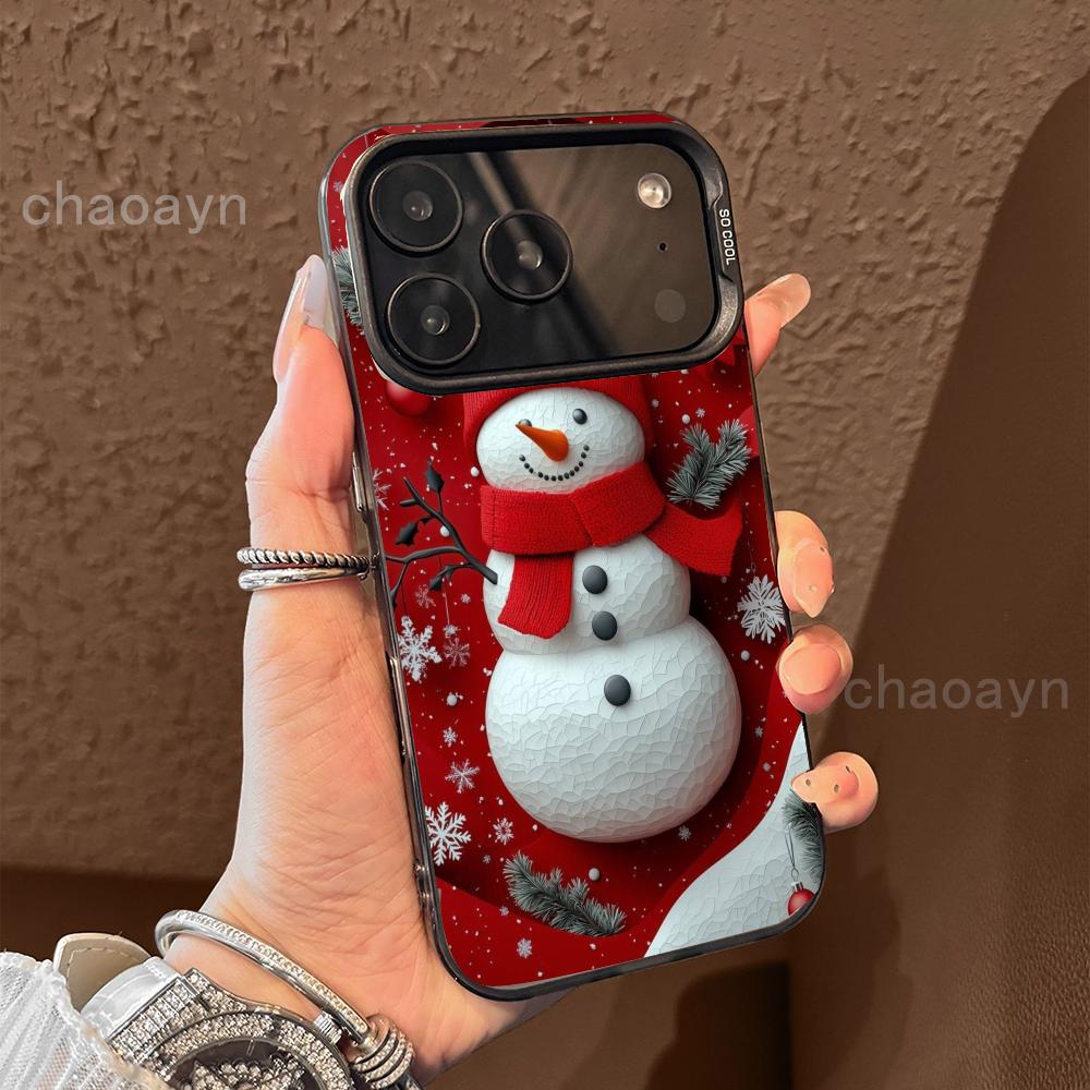 

Чехол для телефона с рисунком снеговика для iPhone17 16 15 14 13 12 11 Pro/ Max/Plus ударопрочная задняя крышка защита от отпечатков пальцев iPhone 17