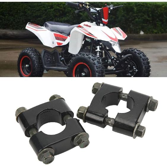 EVGATSAUTO Handlebar Clamp for Motorcycle, 22mm Universal Handlebar Riser Clamp, Single Hole Handle Mount, Pair