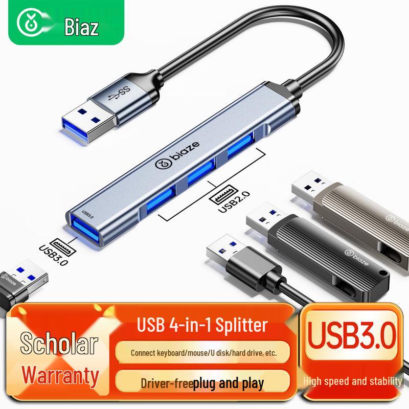 BIAZI USB 3.0 High-Speed 4-Port Docking Station Hub