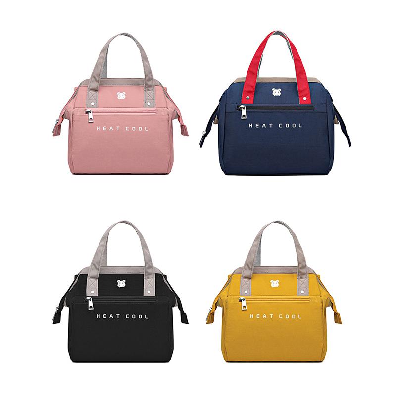 Large Lunch Bag Women Waterproof Concise Convenient Fresh Cooler Bags Thermal Lunch Food Box Portable Picnic Travel Bag