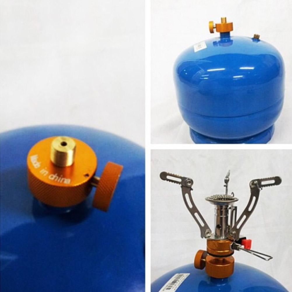 Gas Head Adapter, Metal Gas Adapter Portable Copper Gas Cylinder Converter for Middle High Pressure Gas Converter