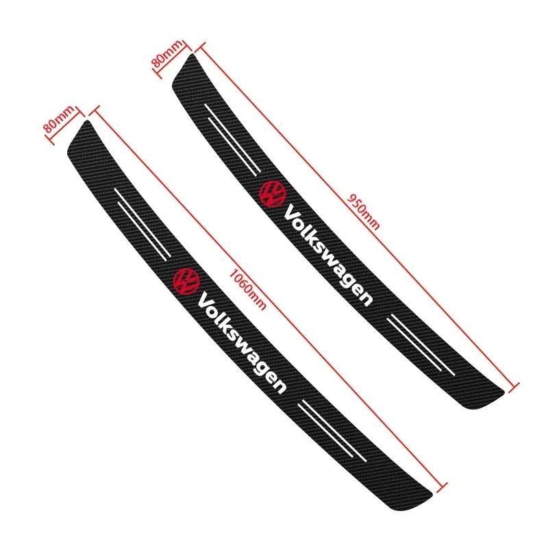 For Volkswagen VW Car Rear Bumper Protector Sticker Carbon Fiber Car Tail Trunk Guard Accessorie For Volkswagen Golf Passat Scir