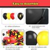 Game Birthday Balloon Chain Set Black Red Yellow Lightning Balloon Decoration Birthday Party Latex Balloon Package