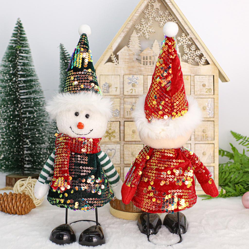 Christmas Decorations Spring Foot Doll Snowman Old Man Elk Ornaments Desktop Dress Up Christmas Decoration
