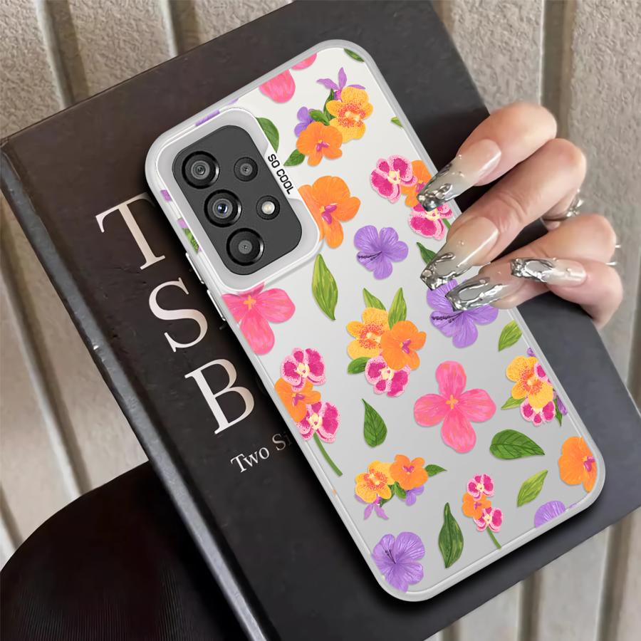Case for Samsung Galaxy A06 A07 A03 A72 A50 A04 A05 A51 A52 A56 A54 A71 A10 A20 Back Phone Cover Fruit Flowers